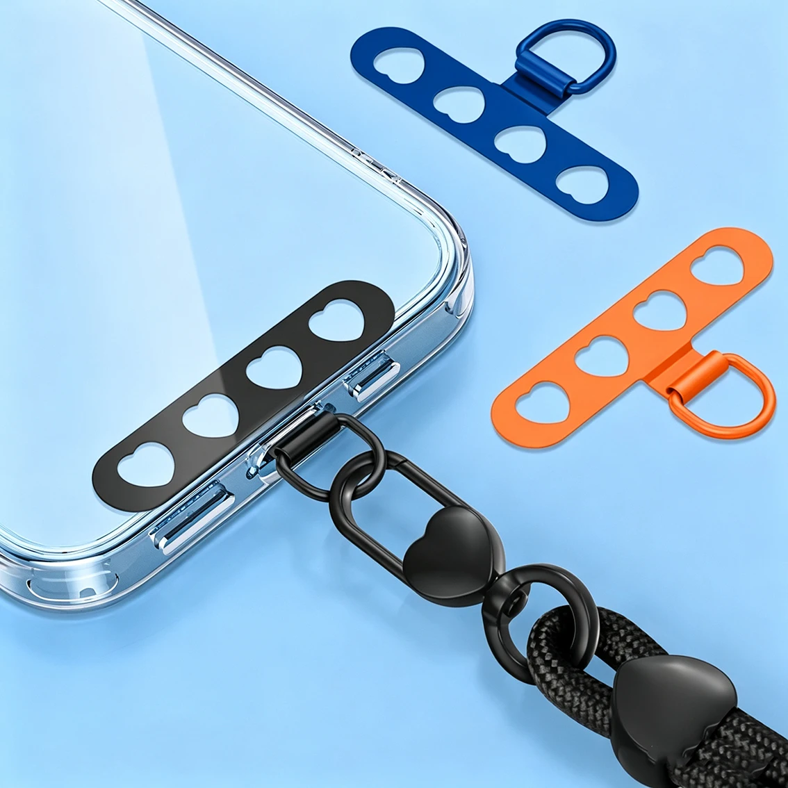 Durable Metal Phone Lanyard with Rotating Strap Connector