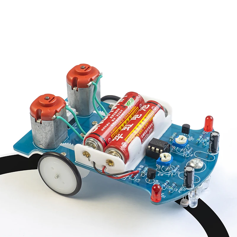 Electronic Kit D2-5 Smart Car Project Kits Line Following Robot Soldering Learning Electronics Kit for School Experiment