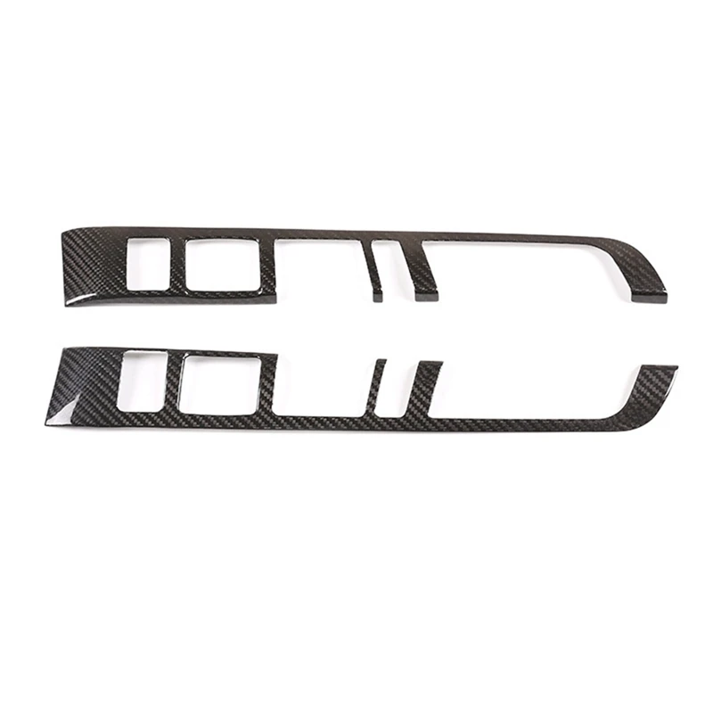 

For Porsche Macan 2014-2020 Dry Carbon Fiber Center Console Gear Button Frame Cover Trim Sticker Car Parts Accessories