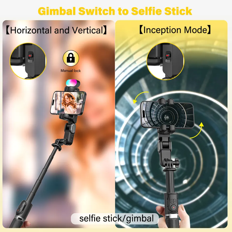 スマートフォンスタビライザー,1軸ジンバルスタビライザー,4 in 1