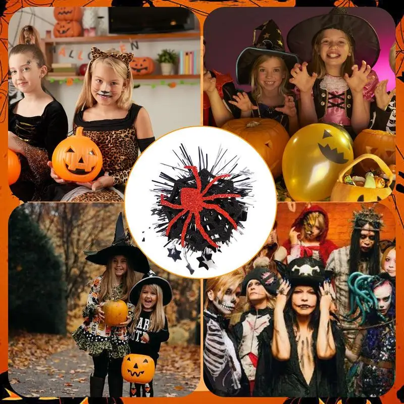 Halloween Glitter Hair Clips For Kids Long-Lasting Halloween Hairpin Hair Clips Comfortable Glitter Headband For