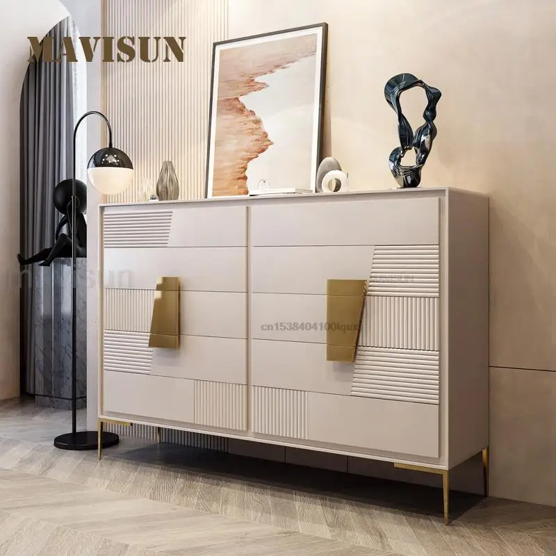 Chest Of Drawers Italian Designed Modern Minimalist Living Room Multi-Drawer Storage Cabinet Luxury House Furniture