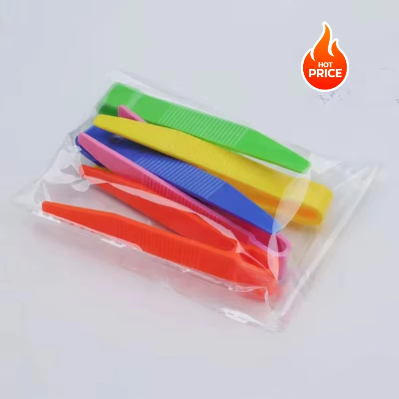 10Pcs Children's Tweezers Clip Plastic Toy for Fine Motion Training