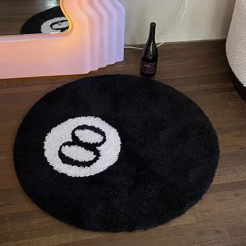 Top Quality 8 Ball Rug Indoor Home Decoration Spooky Accent Black Halloween  Round Soft 8 Bedroom Ball Gifts Rug Carpet Tuft C7Q0 - AliExpress