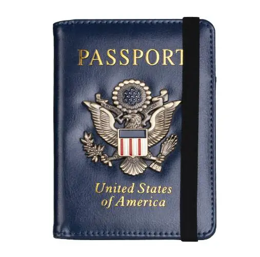 RFID Passport Holder Wallet - PU Leather Travel Accessory for Secure ID and Card Storage