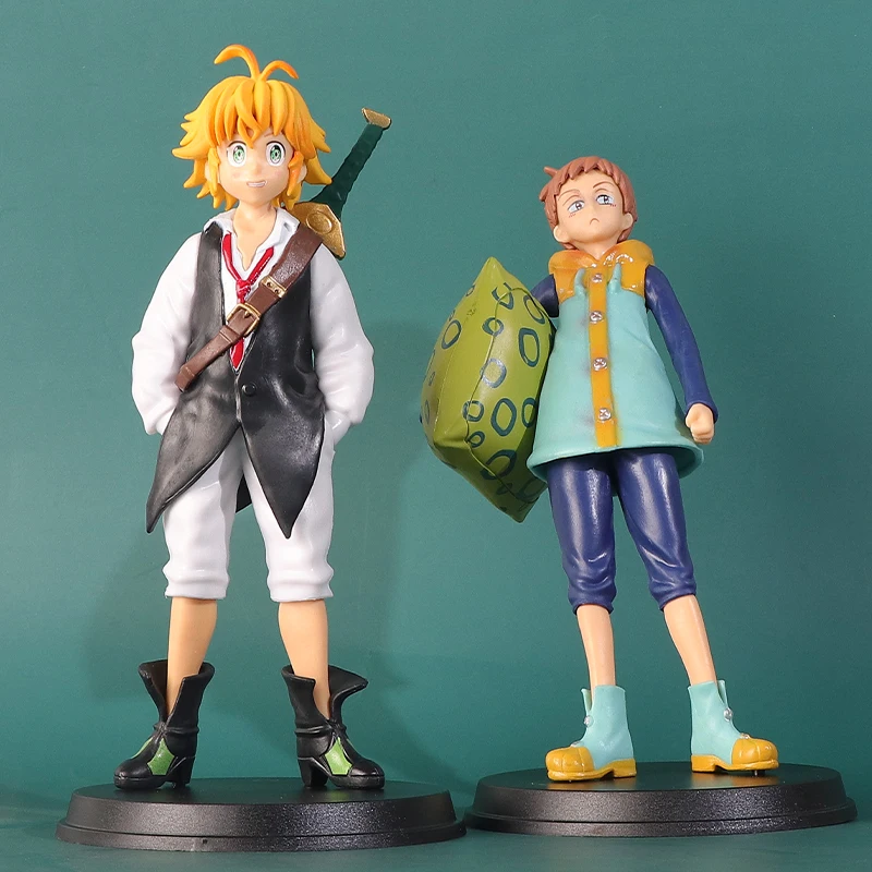 Anime figura os sete pecados mortais brinquedo em pé modelo suporte da  placa de desktop decoração ornamentos figura ação brinquedos presente  chaveiro