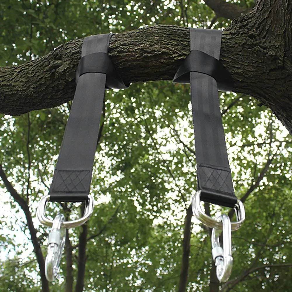 150x5cm Tree Swing Hanging Straps Kit Holds 2000lb With 2 Heavy Duty Carabiner Perfect for Swings Hammock Easy Fast Installation