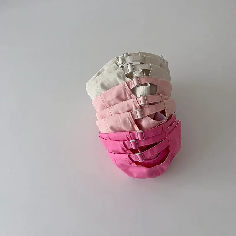 Pink Series Children Baseball Hat Fashion RP Letter Kids Peaked Cap Solid Color Cotton Outdoor Sun Visors Boy Girl Summer Bonnet 5