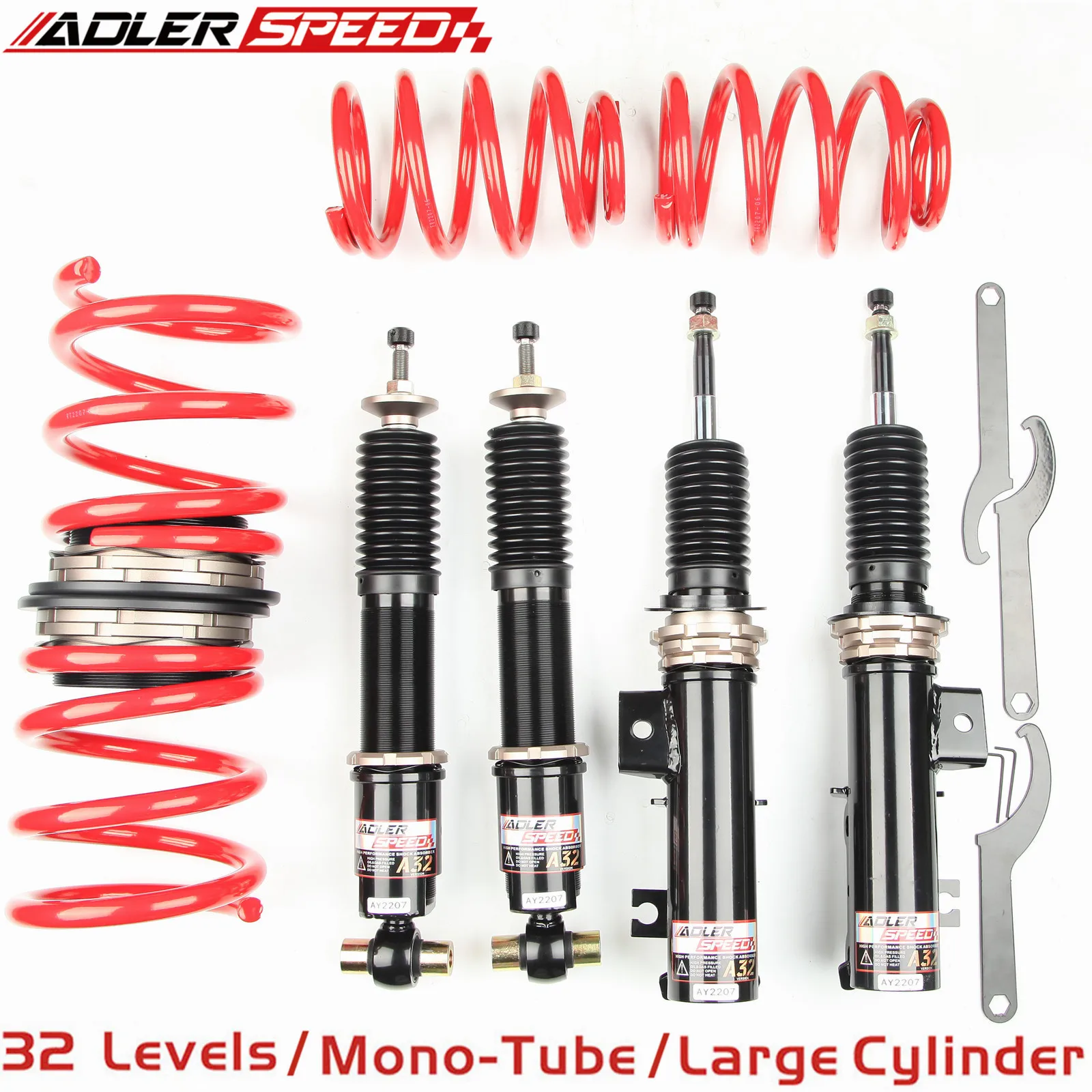 

ADLERSPEED 32 Way Adjustable Damper Coilovers Lowering Suspension Kit for Volvo V70N 00-08