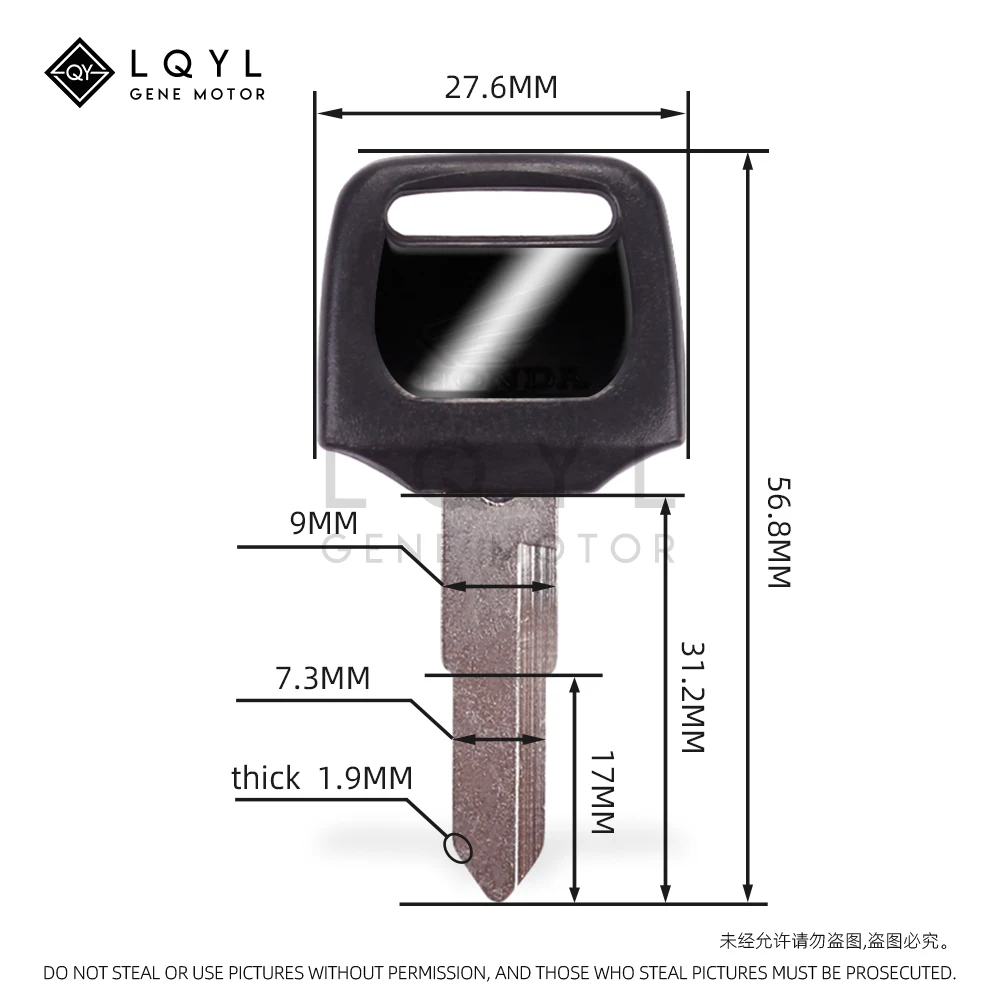 LQYL New Blank Key Motorcycle Replace Uncut Keys For HONDA DIO 56 57 Z4 125 SCR100 WH110 SCR WH 100 110 scooter 50CC Zoomer