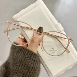 Luxury Vintage Blue Light Blocking Eyewear - Women's Fashion Myopia Glasses - Anti - blue Light 0 (Tea)