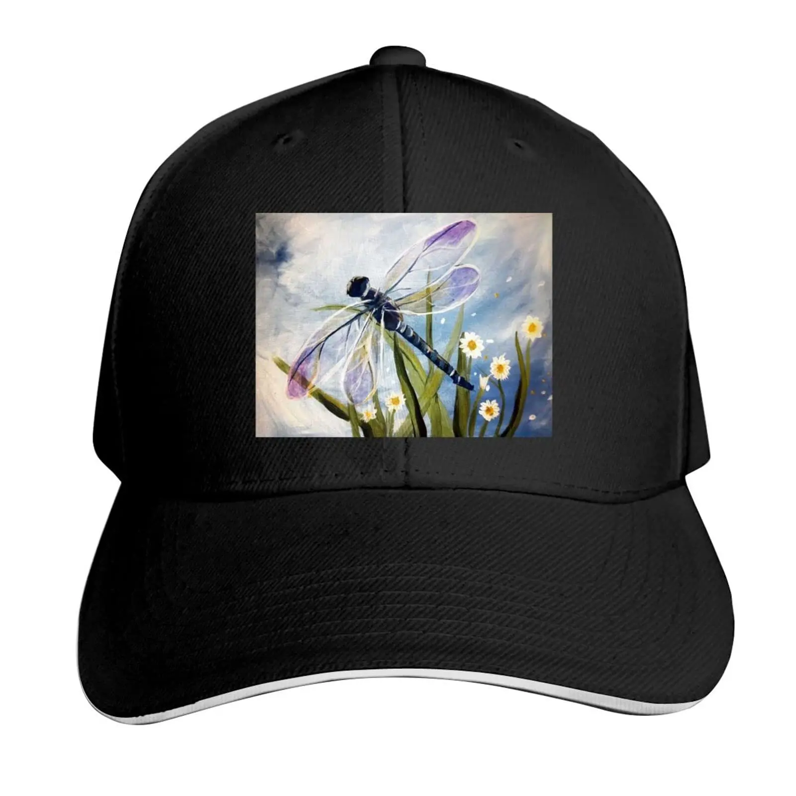 

Регулируемая бейсболка с рисунком стрекозы премиум-класса для папы Всесезонная уличная рыболовная шляпа для бега на открытом воздухе