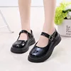 Girls Leather Shoes for School Party Wedding Kids Black White Princess Child's Simple Flats Fashion British Style Mary Janes New 3