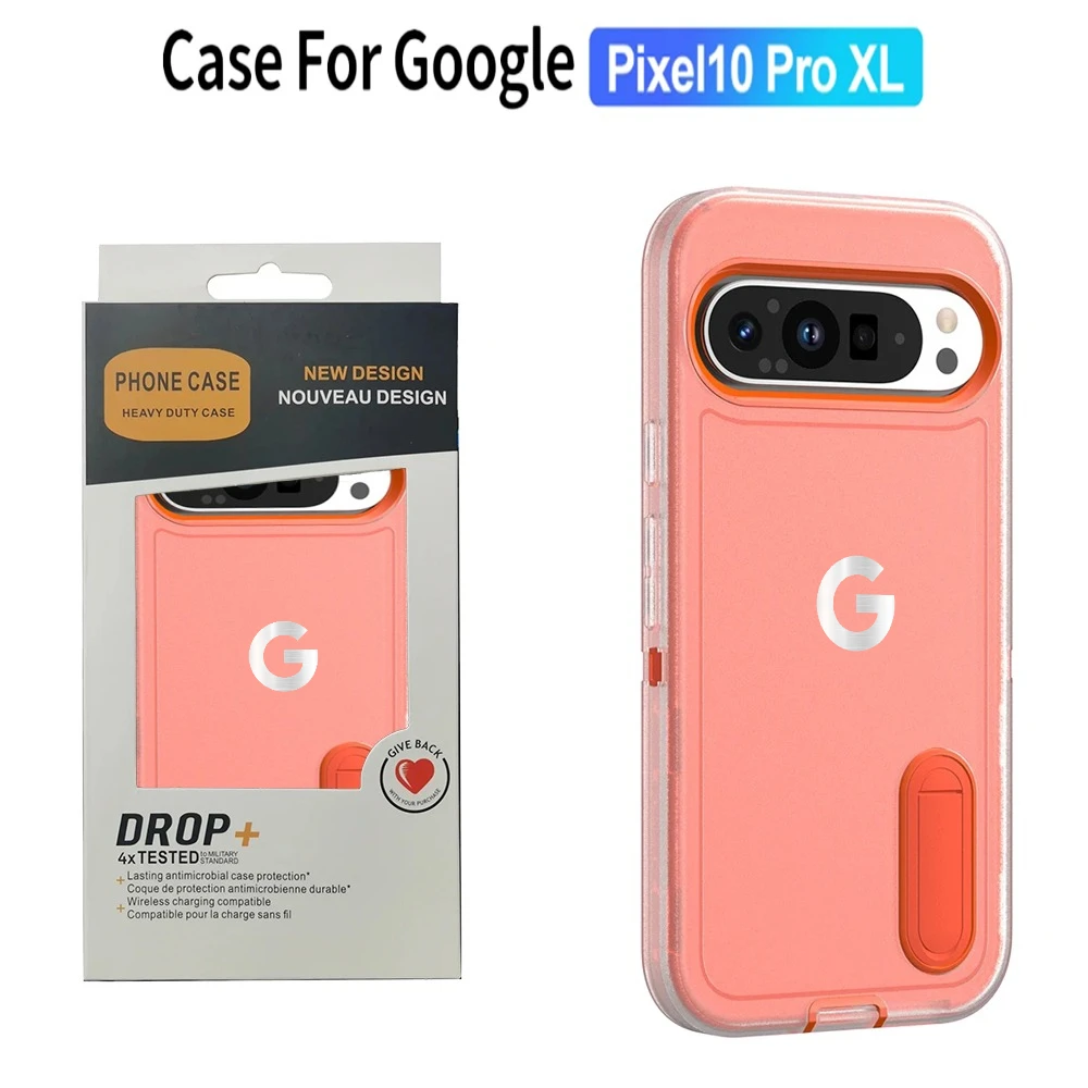 Rugged Hybrid Heavy Armor Invisible Bracket Case, TPU+PC Enhanced Anti-drop Protection