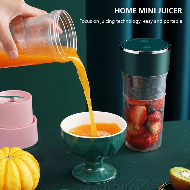 Portable Mini Fruit Juicer Cup 400ml 150W Squeezer Electr Mixer USB  Charging 2 Blades Vegetable Juicer Blender Mixer Milkshake - AliExpress