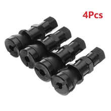  4PCS Universal Alloy+Rubber TR416SS Car Tubeless Tyre Valve Stem Caps Wheel Tire Air Valve Stem 