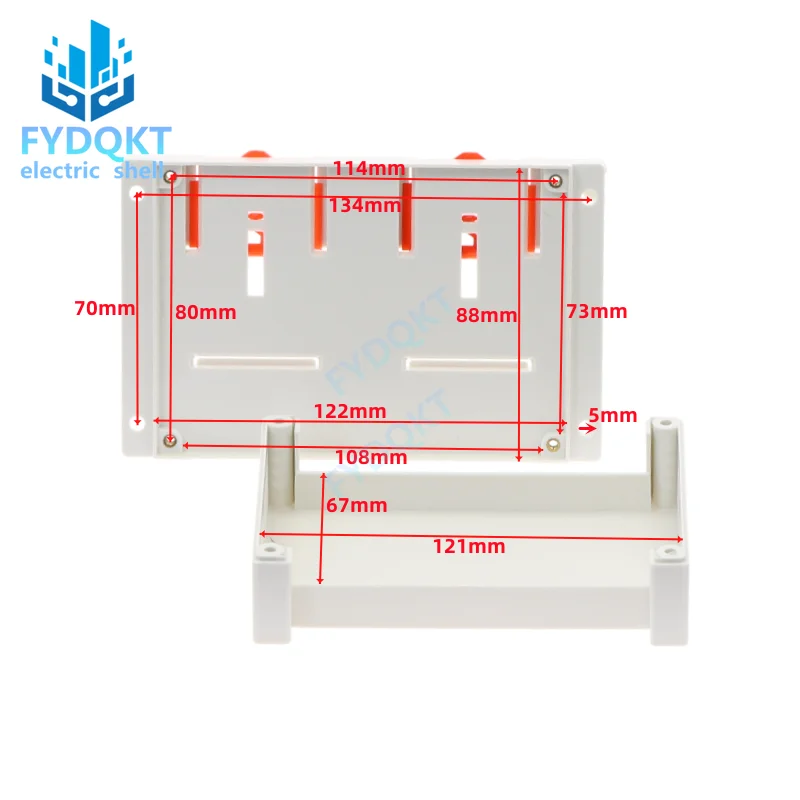 1pcs 145x90x40mm ABS Plastic PLC Industrial Control Box Power Supply Case Guide Rail Type Instrument Shell electronic enclosure case electrical box electrical distribution box