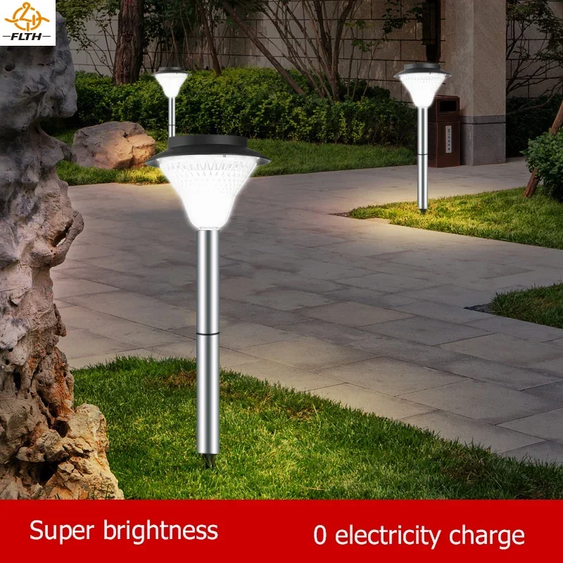 Lawn Solar Lights Contemporary Outdoor Floor Lamp LED Waterproof IP65 Decorative For Courtyard Park Garden Lawn Lamp