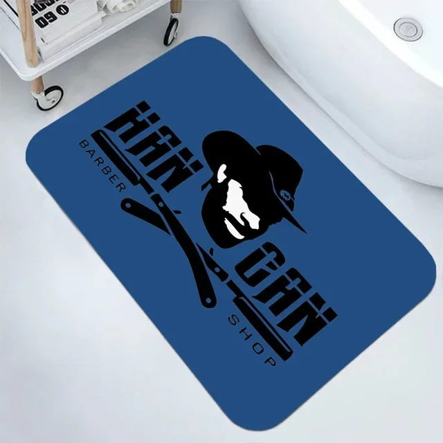 Barbershop Decoration Entrance Doormat Carpet for Living Room Decor Barber Bedroom Floor Mat Barbershop Welcome Mat Veranda Rugs