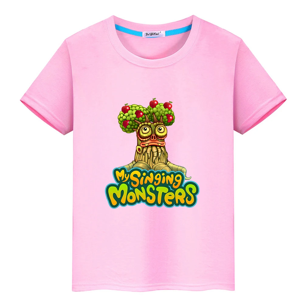 

My Singing Monsters Kawaii Cartoon T-shirt 100% Cotton Boys and Girls Tee-shirt Children Comfortable Soft Summer Tshirt Cute Tee