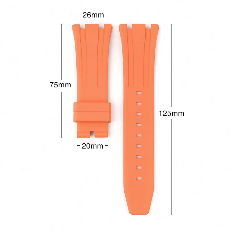 Fluoro Rubber Strap for Audemars Piguet Royal Oak 15400 15500