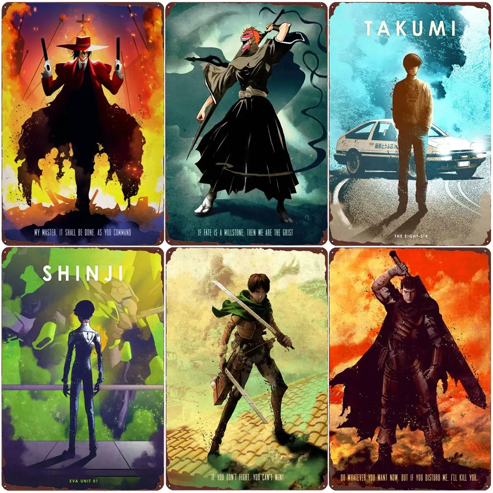 

Classic Anime Retro Poster Vintage Metal Tin Sign Flying Nimbus Plauqe Oro Jackson Painting Bar Cafe Home Room Wall Decor ZSS98