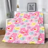 Cartoon Cute C-CareS bear Printed Blanket Picnic Blankets Warm Blanket Soft and Comfortable Blanket Home Travel Birthday Gift 1