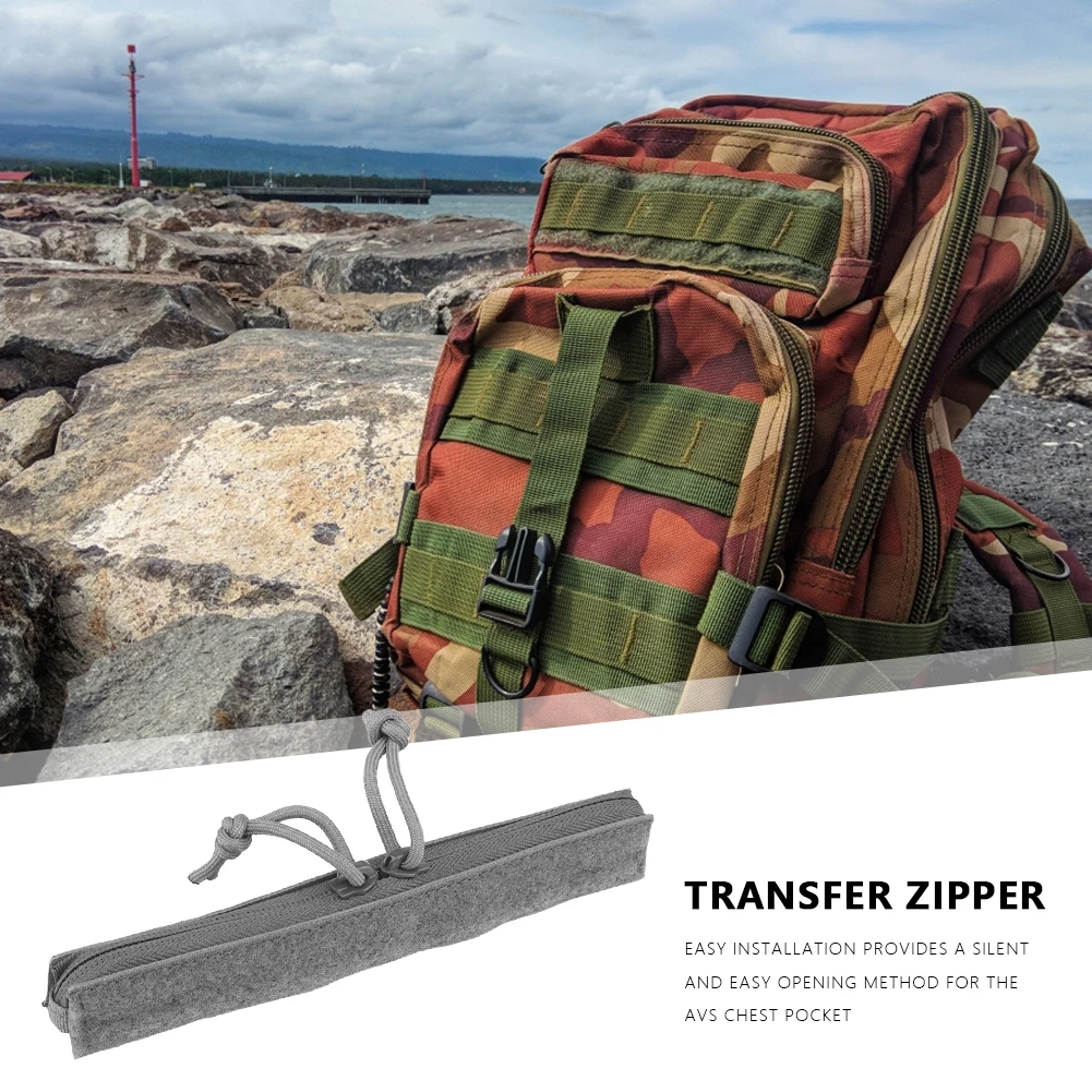 Tactical Zipper Easy Install Sports Training Zipper Noiseless Insert Pouch Storage Pocket Cover for Crye AVS Vest