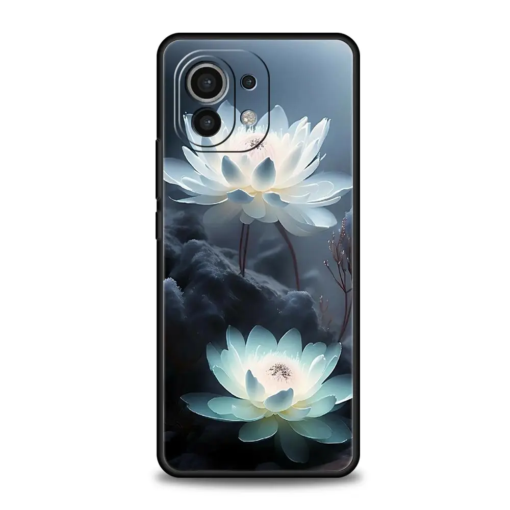 Luxury Lotus Flower Soft TPU Phone Case