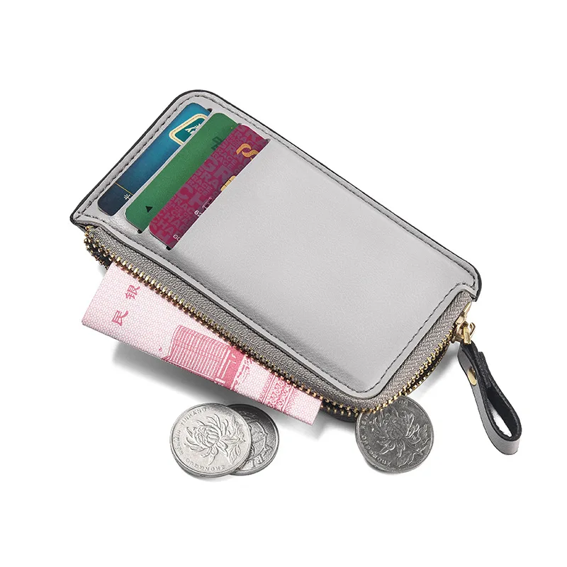 New Zero Wallet Men's Card Bag Zipper Small Wallet Coin Bag Youth Card Bag Men's Anti demagnetization Ultra Thin