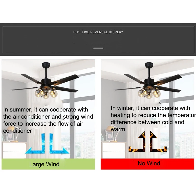 Nordic Magic Bean Restaurant Ceiling Fan Lamp Modern Simple Living Room DC Reversal Ceiling Fan With Light Remote Control Retro