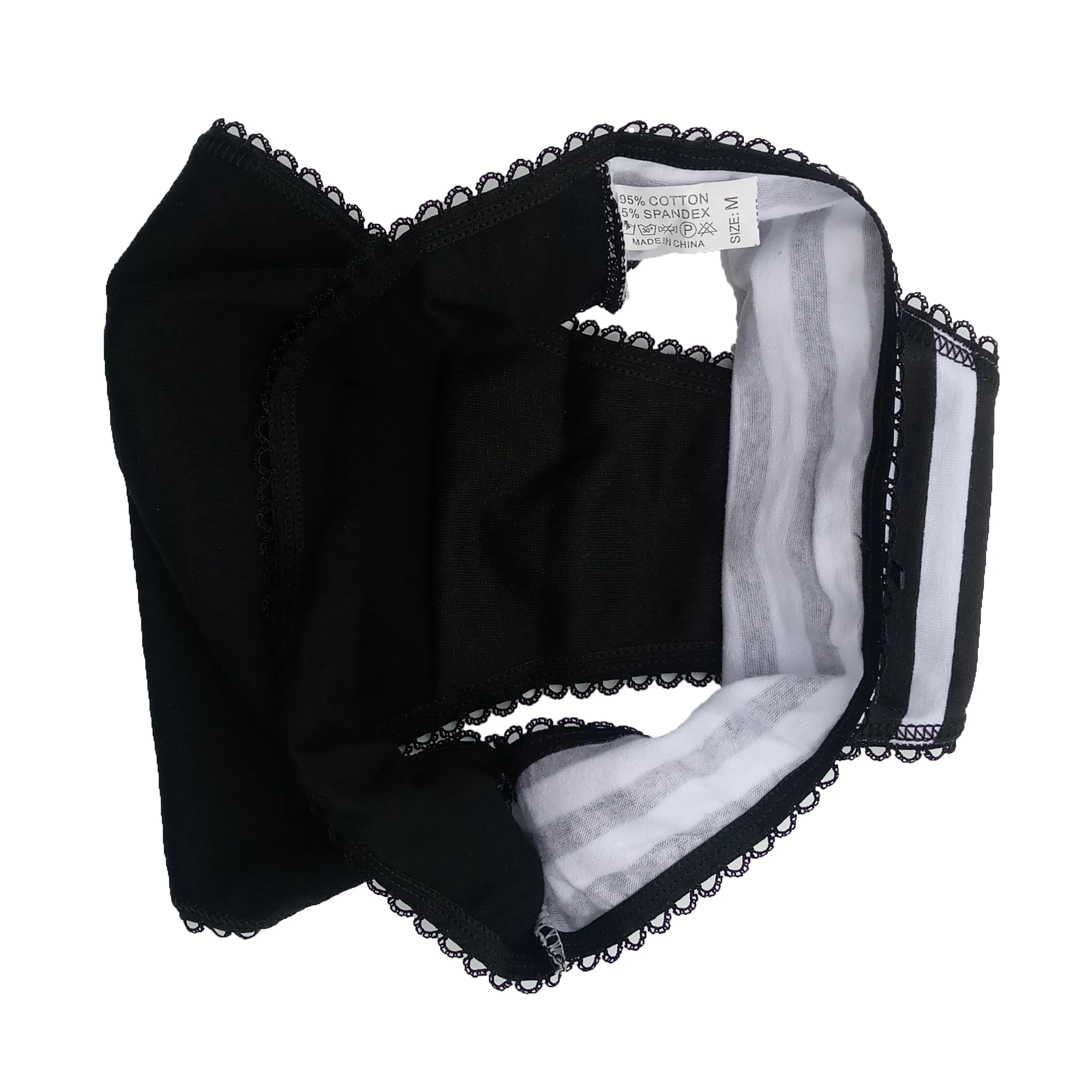 Sexy Panties for Women Cotton Soft Female Underwear Lace Briefs set Ladies Striped Bikini Intimates Lingerie 3Pcs/lot