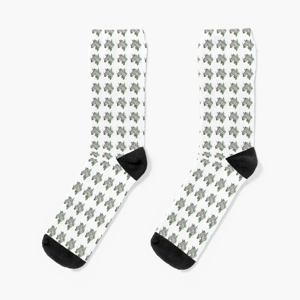 Beautiful Watercolor Rhino Socks kids socks essential luxury sock Men Socks Luxury Brand Women's