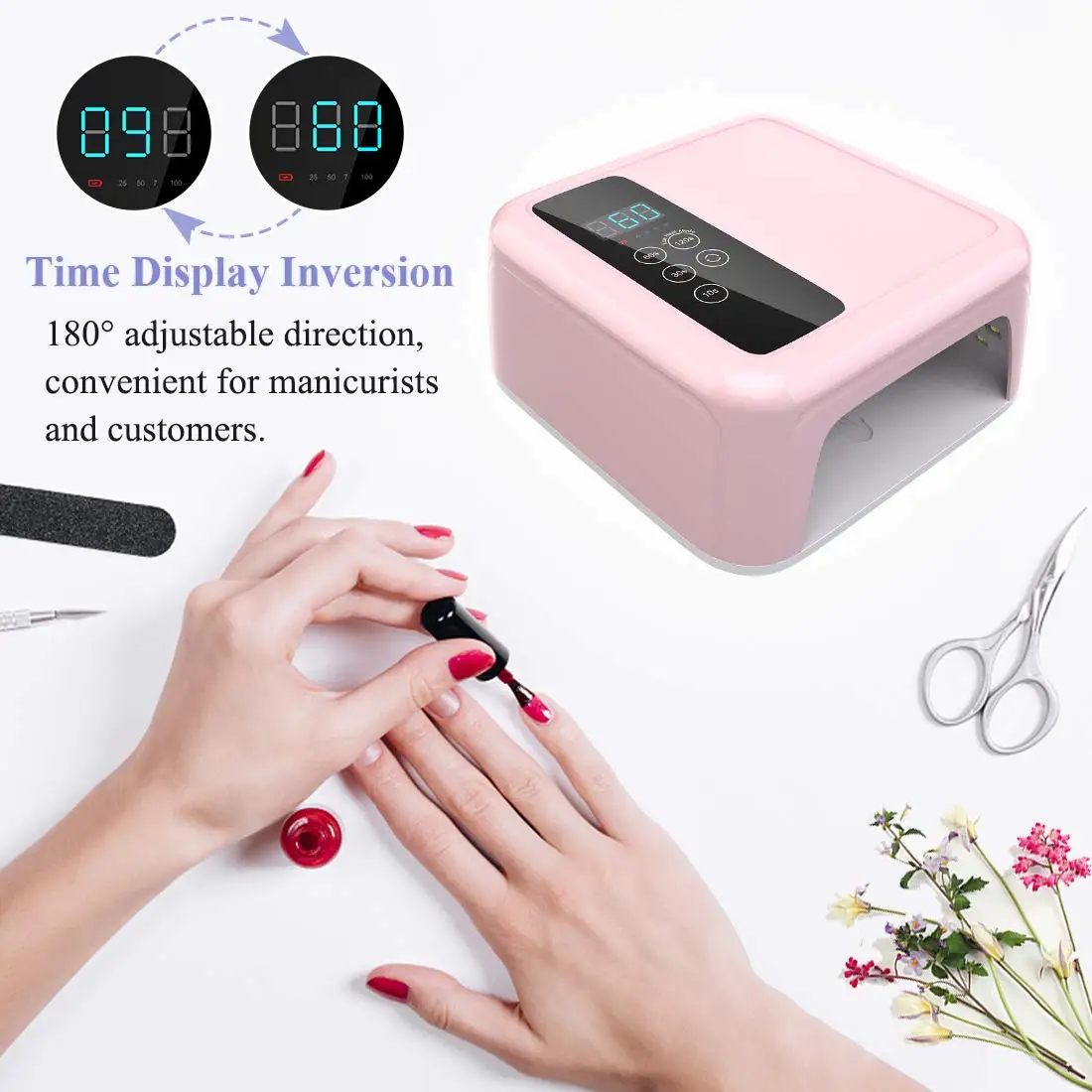 UV LED Nail Lamp, 15600mAh Nail Dryer for Gel Polish, Auto Sensor, Professional Gel Curing Lamp Gel Polish Light 3