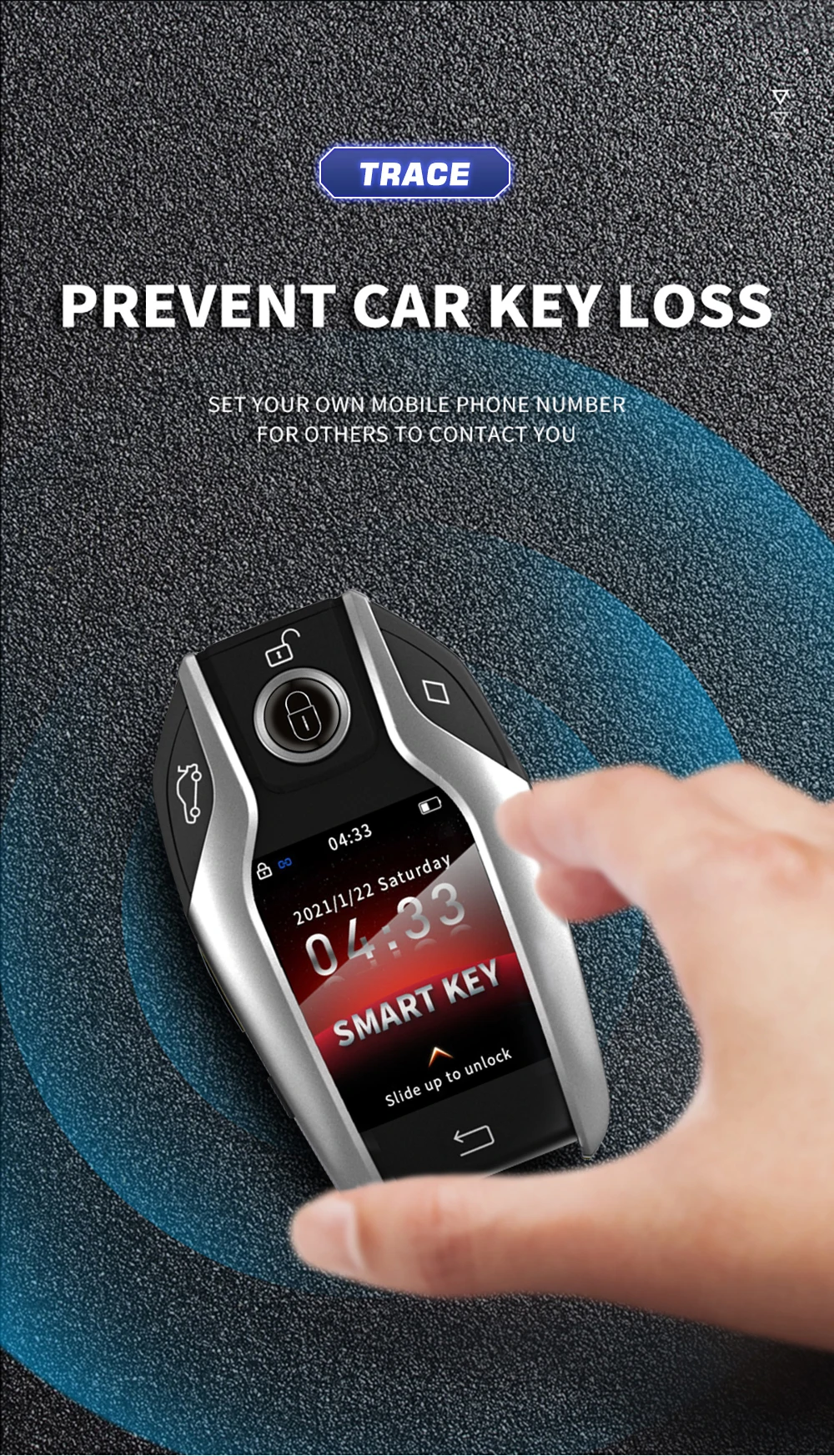 TK800A schermo LCD Smart Key LCD remoto modificato universale per BMW per Benz per Audi per Ford per Honda comodo accesso senza chiave - Sbf5b943c49484cac9b7d257ffb0e5bf1Y