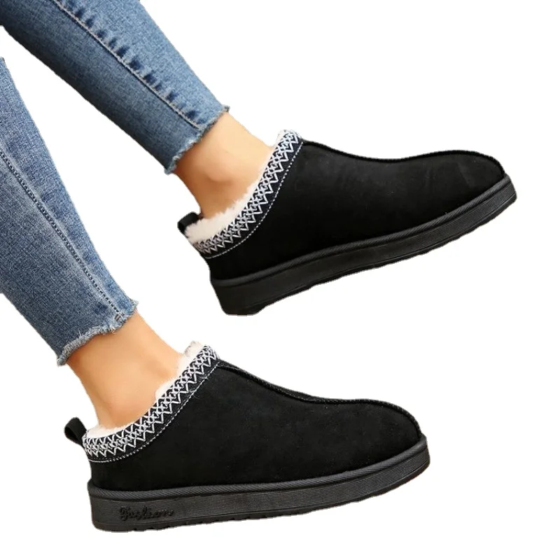 Slippers Sandals Shoes Chelsea Ankle Snow Boots Women Winter Fur Short Plush Flats Platform Shoes Flip Flops