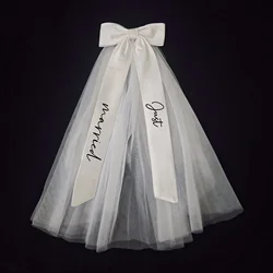 Elegant Bride - to - Be Bridal Headcloth - High - Quality Wedding Photography Accessory (Just married)