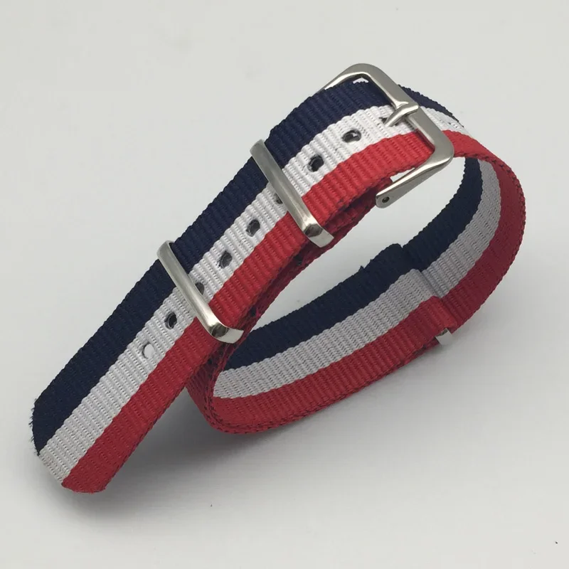 Durable Nylon Canvas Sports Watch Strap with Buckle