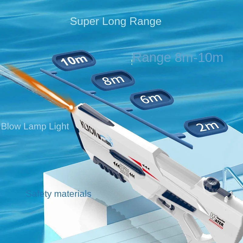 Summer Pool Toy Automatic Absorbing Water Gun Integrated Manual and Automatic Watergun Electric Water Gun with Lighting Toy Gun 5
