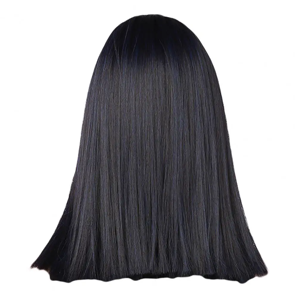 Women Wigs Straight Gradient Effect Skin-Friendly Christmas Middle Long Bangs Hairpiece for Female long water wave none lace ginger orange high temperature wigs for women afro cosplay party daily synthetic hair wigs with bangs