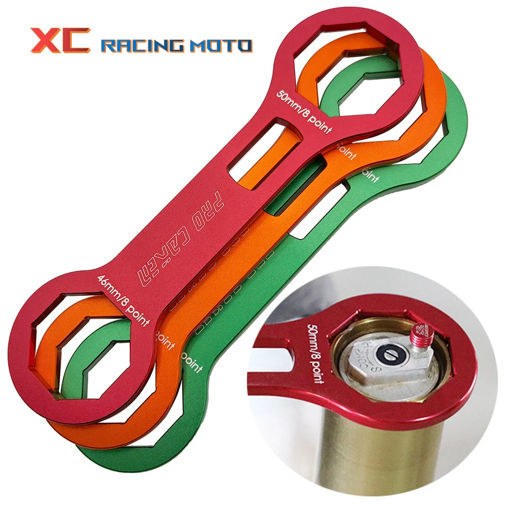 Motorcycle Fork Cap Wrench Tool Front Shock Absorber Remove Wrenchs