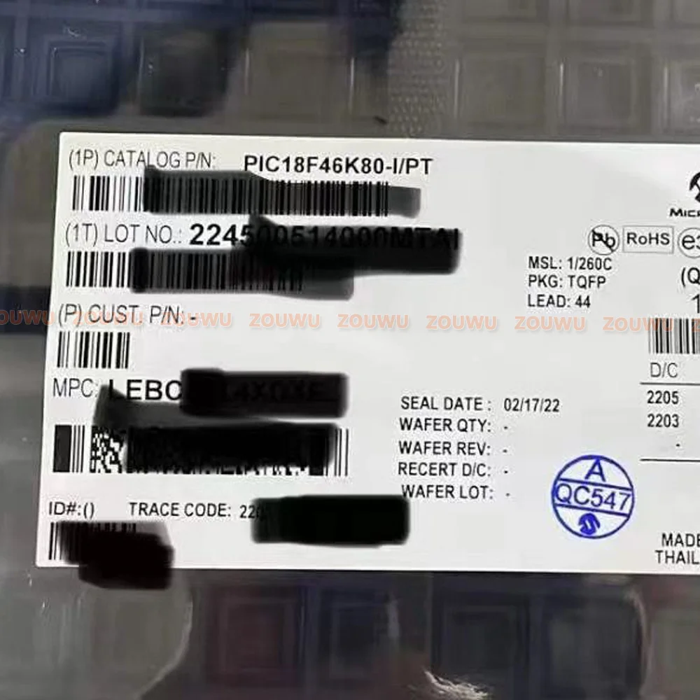 

10 шт./лот 18F46K80-I/PT PIC18F46K80-I/PT 18F46K80 QFP44 оригинальные товары