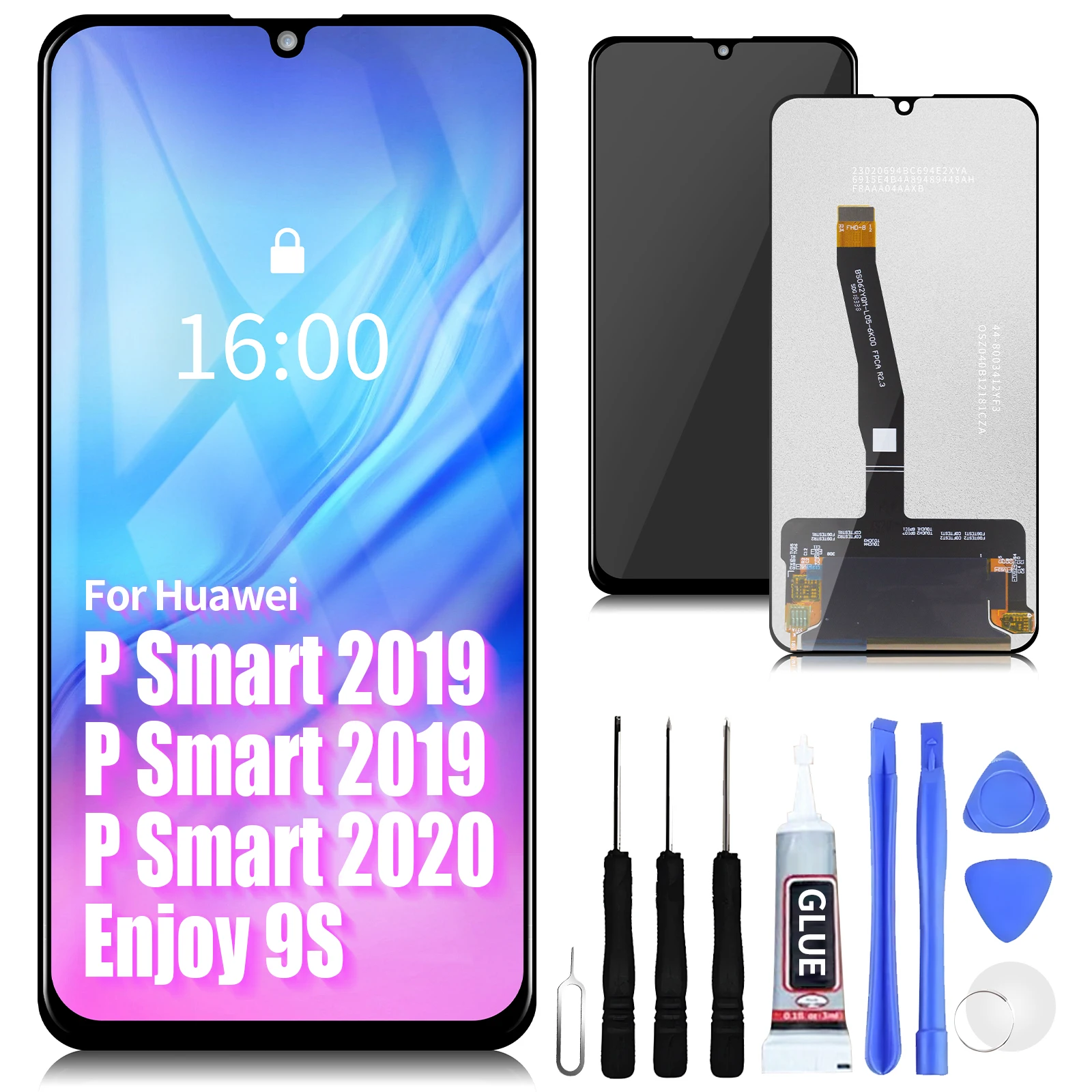 

ЖК-дисплей 6,21 "для HUAWEI P Smart 2019 Enjoy 9s, сенсорный экран, дигитайзер, Замена ЖК-экрана для P Smart 2019