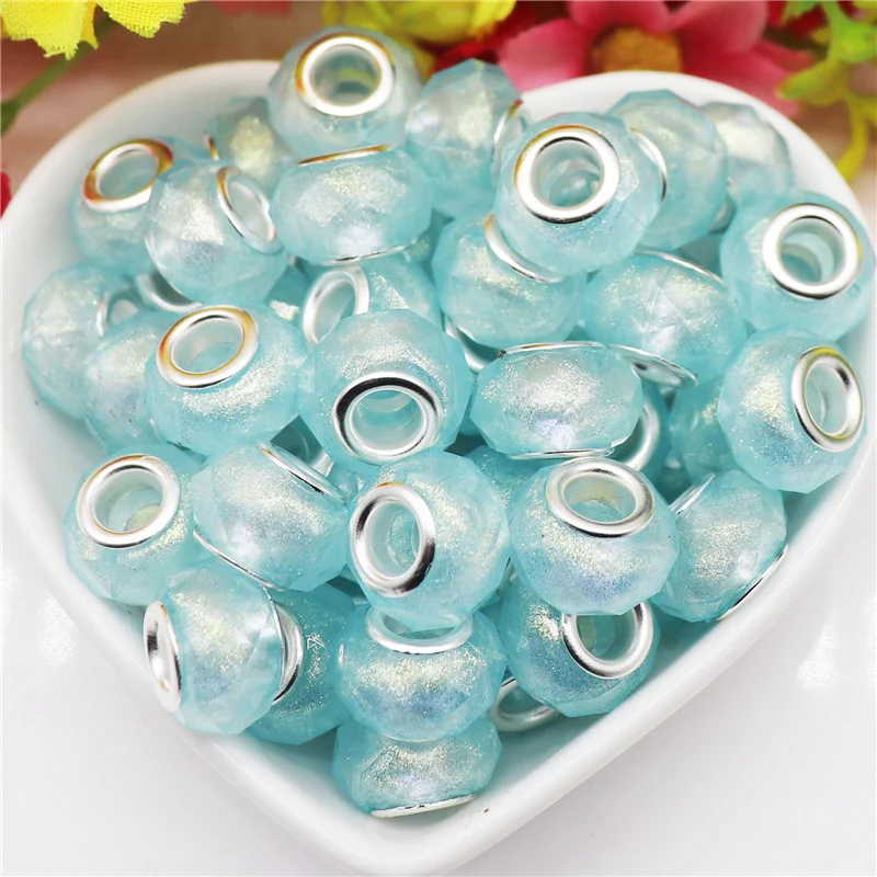 

10 шт. новые цветные граненые блестящие бусины 5 мм с большим отверстием, круглые свободные блестящие бусины, подходят для браслетов Pandora DIY, косички для волос