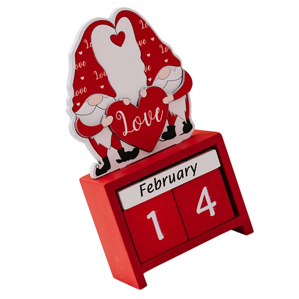 

Desktop Calendar Daily Use Office Decor Ornaments Household Perpetual Block Table Wood