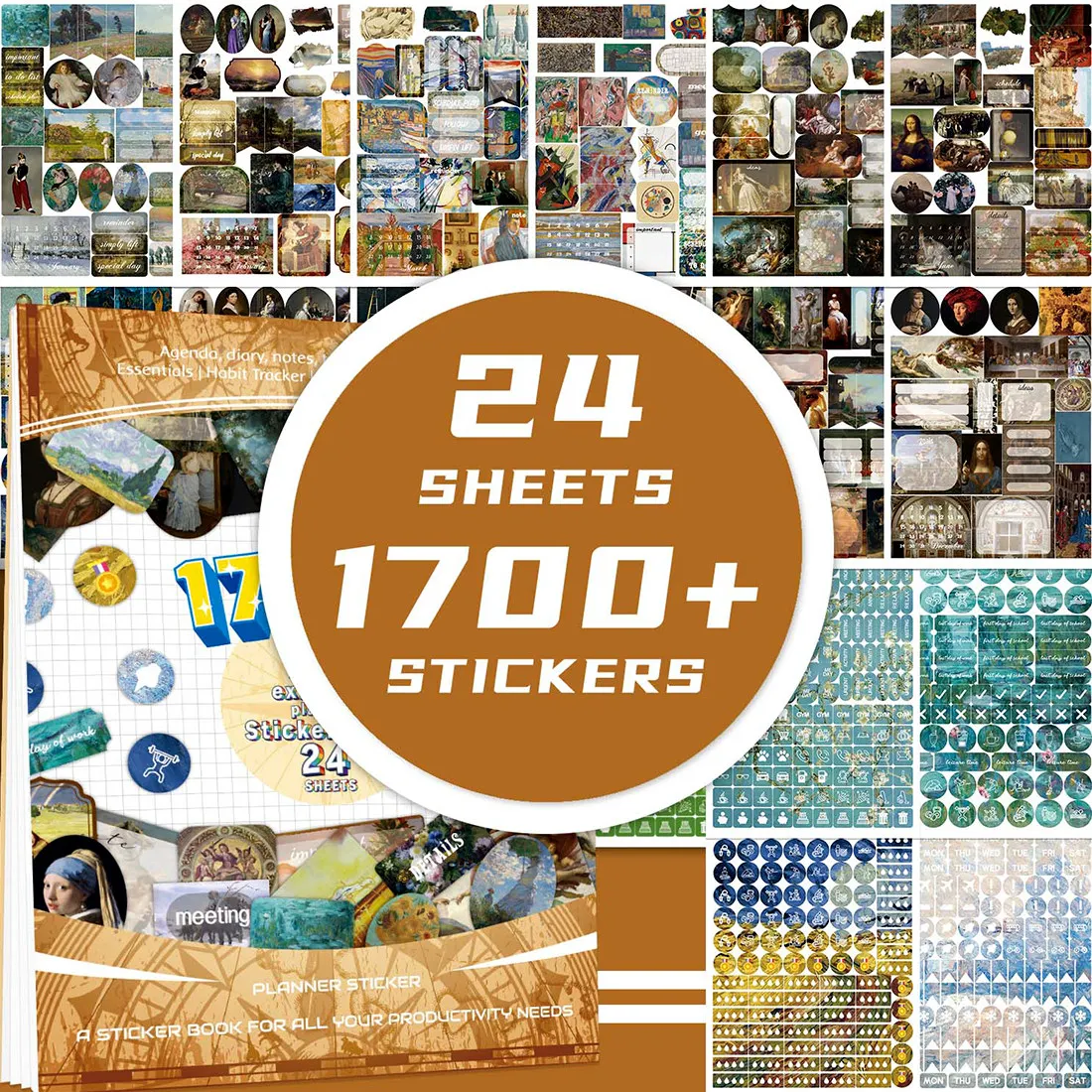 Deluxe 1700-Piece Meal Planner & Healthy Lifestyle Sticker Collection