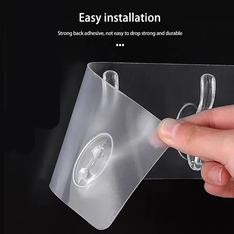 Ganci Adesivi, 18 pezzi Ganci da Parete Adesivi Gancio Autoadesivo, Ganci Bagno Ganci Portasciugamani Plastica Ganci per Cucina Bagno Soggiorno Nero