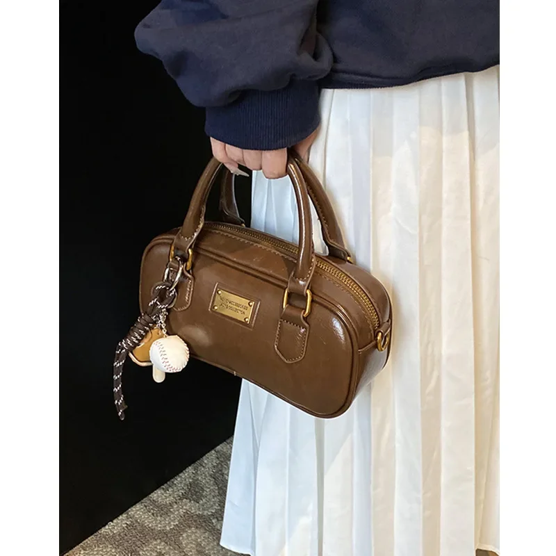 New Fashion Sling Shoulder Bag Trend PU Leather Messenger Handbags Solid Color Leisure Stylish Crossbody Bags For Women Girls