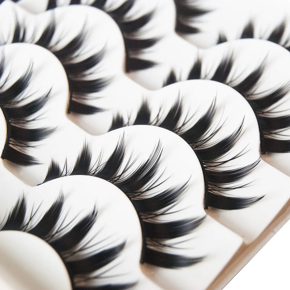 Ucaluer 5 Pairs Natural Japanese Serious Makeup False Eyelashes Women Long Thick Strip Lash Extension Cosplay -Outlet Maid Outfit Store Sbf5c40425254494fb9a1fff2a62f6a34c.jpg