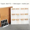Bamboo Lid Glass Storage Jars – 250ml (12-Piece Set) 4